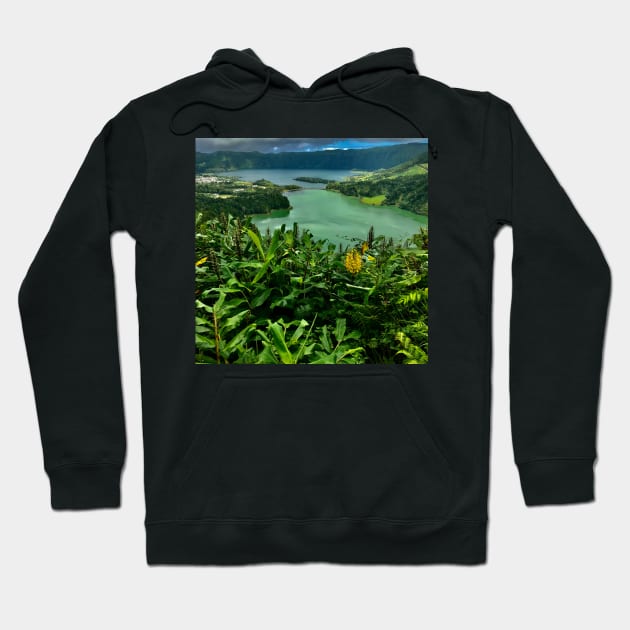 Green Lagoon, Azores Hoodie by PabloPKasso